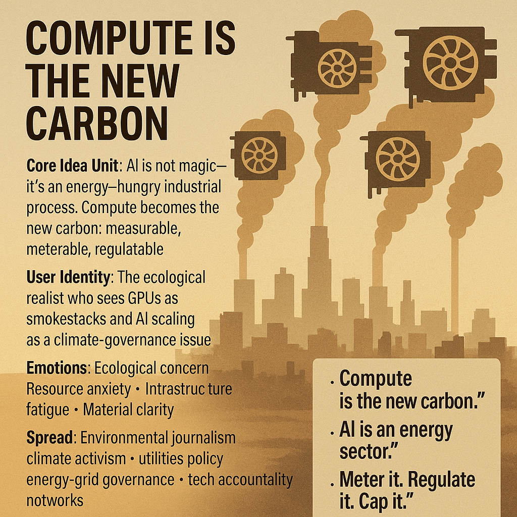 AI Scaling as Climate